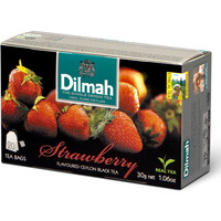 Herbata DILMAH AROMAT TRUSKAWKA 20t*1,5g czarna