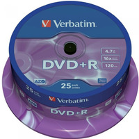 Pyta DVD+R VERBATIM CAKE(25) Matt Silver 4.7GB x16  43500