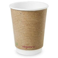 Kubki papierowe dwuwarstwowe 300ml (25szt.) 100% biodegradowalne VDW-12-GR VEGWARE