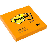 Karteczki Post-it 76x76mm (654-NO) jaskrawopomaraczowe (100)