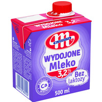 Mleko MLEKOVITA WYDOJONE UHT bez laktozy 3,2% 0.5L