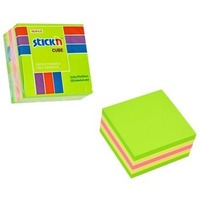 Bloczek STICK"N 51x51mm zielony-mix neon i pastel 21534