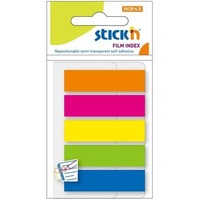 Zakadki indeksujce 45x12mm mix 5 kolorw neon STICK"N 21050