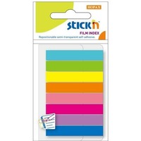 Zakadki indeksujce 45x8mm mix 8 kolorw neon STICK"N 21401