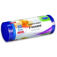 Worki na mieci z uszami wytrzymae 60L 20szt. granatowe (HD-LD) STELLA