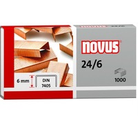 Zszywki miedziowane 24/6 1000szt NOVUS 040-206