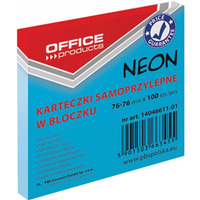 KARTECZKI OFFICE PRODUCTS 76X 76 MM NIEBIESKE (100), NIEBIESKI